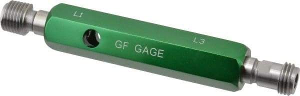 GF Gage - 1/4-18 Double End Tapered Plug Pipe Thread Gage - Handle Size 3, Handle Included, NPTF-L1 & NPTF-L3 Tolerance - Eagle Tool & Supply