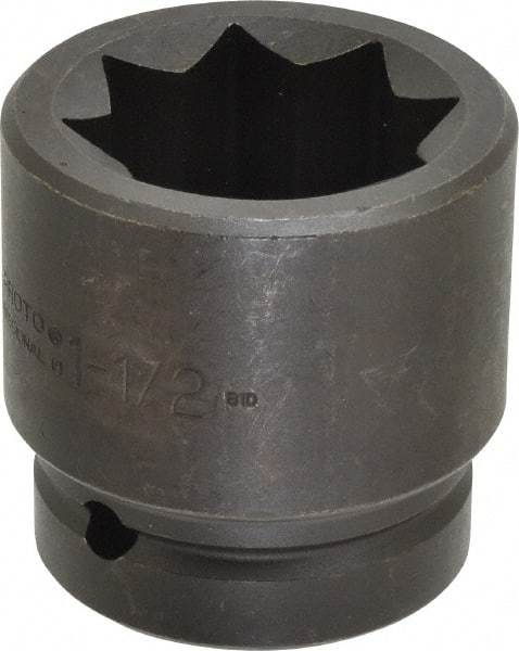 Proto - 1" Drive 1-1/2" Impact Socket - 8 Points, 2-13/16" OAL - Eagle Tool & Supply