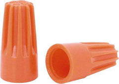 Ideal - 1, 18 + & 1, 20 to 2, 14 AWG, 600 Volt, Flame Retardant, Standard Twist on Wire Connector - Orange, 221°F - Eagle Tool & Supply