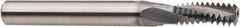 Niagara Cutter - 7/16-20 UN, 0.305" Cutting Diam, 3 Flute, Solid Carbide Helical Flute Thread Mill - Internal/External Thread, 7/8" LOC, 3" OAL, 5/16" Shank Diam - Eagle Tool & Supply
