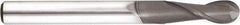 Niagara Cutter - 6mm Diam, 20mm LOC, 2 Flute Solid Carbide Ball End Mill - Diamond Finish, Single End, 64mm OAL, 6mm Shank Diam, Spiral Flute - Eagle Tool & Supply
