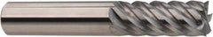 Niagara Cutter - 10mm, 22mm LOC, 10mm Shank Diam, 73mm OAL, 6 Flute, Solid Carbide Square End Mill - Single End, AlTiN Finish, Spiral Flute, 45° Helix, Centercutting, Right Hand Cut, Right Hand Flute, Series S645M - Eagle Tool & Supply