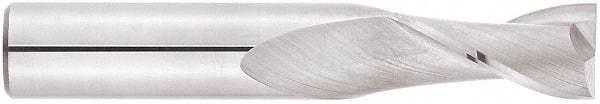 Niagara Cutter - 11/16", 1-3/8" LOC, 3/4" Shank Diam, 4" OAL, 2 Flute, Solid Carbide Square End Mill - Single End, Uncoated, Spiral Flute, 30° Helix, Centercutting, Right Hand Cut, Right Hand Flute, Series C230 - Eagle Tool & Supply