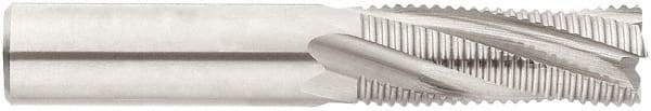 Niagara Cutter - 14mm Diam, Fine Pitch, 32mm LOC, 4 Flute Solid Carbide 45° Corner Chamfer Roughing End Mill - AlTiN Finish, 84mm OAL, 14mm Shank Diam, Single End, Centercutting, 20° Helix - Eagle Tool & Supply