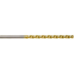 Taper Length Drill Bit: 0.4219″ Dia TiN Finish, RH Cut, Parabolic Flute, Straight Shank, Series 5537