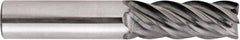 Niagara Cutter - 10mm, 5 Flute, Single End, Solid Carbide, 0.5mm Corner Radius End Mill - 73mm OAL, Right Hand Flute, 20mm LOC, Right Hand Cut - Eagle Tool & Supply