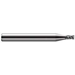 Harvey Tool - 0.036", 0.054" LOC, 1/8" Shank Diam, 1-1/2" OAL, 4 Flute Solid Carbide Square End Mill - Exact Industrial Supply