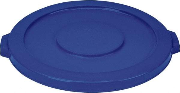 PRO-SOURCE - Round Lid for Use with 20 Gal Round Trash Cans - Blue, Polyethylene, For Brute Trash Cans - Eagle Tool & Supply