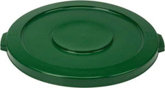 PRO-SOURCE - Round Lid for Use with 32 Gal Round Trash Cans - Green, Polyethylene, For Brute Trash Cans - Eagle Tool & Supply