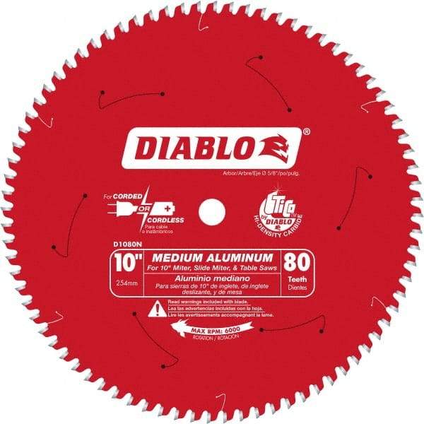 Freud - 10" Blade Diam, 100 Teeth, Carbide-Tipped Cold Saw Blade - 5/8" Arbor Hole Diam, 0.071" Blade Thickness - Eagle Tool & Supply