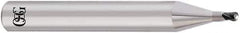 OSG - 0.5mm Diam, 0.3mm LOC, 2 Flute Solid Carbide Ball End Mill - TiAlN Finish, Single End, 45mm OAL, 4mm Shank Diam, Spiral Flute - Eagle Tool & Supply