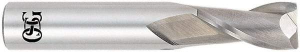 OSG - 1", 2 Flute, Single End, Solid Carbide, 1/8" Corner Radius End Mill - 4" OAL, 30° Helix, Right Hand Flute, 1-1/2" LOC, Right Hand Cut - Eagle Tool & Supply