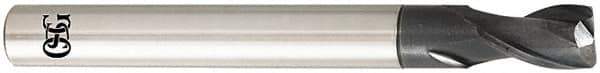 OSG - 12mm, 2 Flute, Single End, Solid Carbide, 1mm Corner Radius End Mill - 110mm OAL, 30° Helix, Right Hand Flute, 18mm LOC, Right Hand Cut, - Eagle Tool & Supply