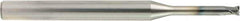 OSG - 2.5mm, 2 Flute, Single End, Solid Carbide, 0.2mm Corner Radius End Mill - 70mm OAL, 30° Helix, Right Hand Flute, 2.2mm LOC, Right Hand Cut, - Eagle Tool & Supply