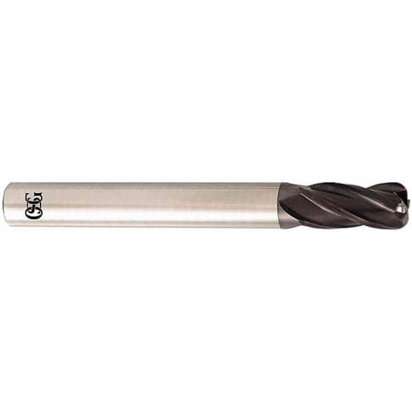 OSG - 5/8" Diam 4 Flute Solid Carbide 0.09" Corner Radius End Mill - Eagle Tool & Supply