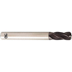 OSG - 5/8" Diam 4 Flute Solid Carbide 0.09" Corner Radius End Mill - Eagle Tool & Supply