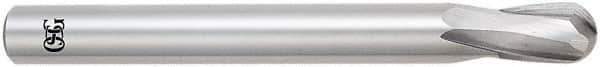 OSG - 20mm Diam, 30mm LOC, 2 Flute Solid Carbide Ball End Mill - Uncoated, Single End, 152mm OAL, 20mm Shank Diam, Spiral Flute - Eagle Tool & Supply