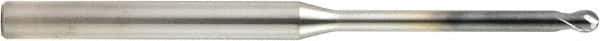 OSG - 1.5mm Diam, 1.2mm LOC, 2 Flute Solid Carbide Ball End Mill - WXS Finish, Single End, 50mm OAL, 4mm Shank Diam, Spiral Flute - Eagle Tool & Supply