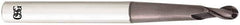 OSG - 10mm Diam, 18mm LOC, 2 Flute Solid Carbide Ball End Mill - TiAlN Finish, Single End, 130mm OAL, 12mm Shank Diam, Spiral Flute - Eagle Tool & Supply