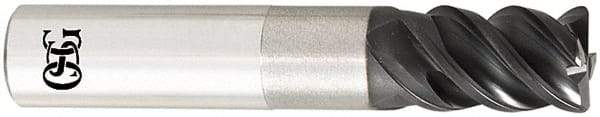 OSG - 1", 1-1/2" LOC, 1" Shank Diam, 4" OAL, 3 Flute, Solid Carbide Square End Mill - Single End, TiAlN Finish, Spiral Flute, 60° Helix, Centercutting, Right Hand Cut, Right Hand Flute, Series HP456 - Eagle Tool & Supply
