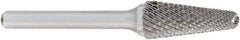 OSG - 3/8" Cut Diam, 1/4" Shank Diam, Taper Head Burr - Carbide, Radius End, 1-1/16" LOC, 6" OAL - Eagle Tool & Supply