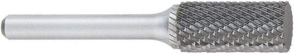 OSG - 1/2" Cut Diam, 1/4" Shank Diam, Cylinder Head Burr - Carbide, Flat End, 1" LOC, 2" OAL - Eagle Tool & Supply