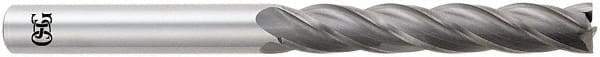 OSG - 20mm, 76mm LOC, 20mm Shank Diam, 153mm OAL, 4 Flute, Solid Carbide Square End Mill - Single End, Uncoated, Spiral Flute, 30° Helix, Centercutting, Right Hand Cut, Right Hand Flute, Series 484 - Eagle Tool & Supply
