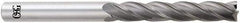 OSG - 20mm, 76mm LOC, 20mm Shank Diam, 153mm OAL, 4 Flute, Solid Carbide Square End Mill - Single End, Uncoated, Spiral Flute, 30° Helix, Centercutting, Right Hand Cut, Right Hand Flute, Series 484 - Eagle Tool & Supply