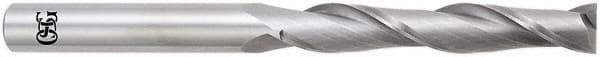 OSG - 25mm, 76mm LOC, 25mm Shank Diam, 153mm OAL, 2 Flute, Solid Carbide Square End Mill - Single End, Uncoated, Spiral Flute, 30° Helix, Centercutting, Right Hand Cut, Right Hand Flute, Series 482 - Eagle Tool & Supply