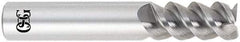 OSG - 1", 1-1/2" LOC, 1" Shank Diam, 4" OAL, 3 Flute, Solid Carbide Square End Mill - Single End, Uncoated, Spiral Flute, 60° Helix, Centercutting, Right Hand Cut, Right Hand Flute, Series 460C - Eagle Tool & Supply