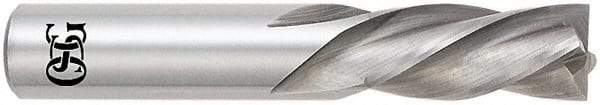 OSG - 1", 1-1/2" LOC, 1" Shank Diam, 4" OAL, 4 Flute, Solid Carbide Square End Mill - Single End, Uncoated, Spiral Flute, 30° Helix, Centercutting, Right Hand Cut, Left Hand Flute, Series 447 - Eagle Tool & Supply