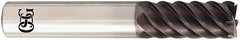 OSG - 1/2", 1" LOC, 1/2" Shank Diam, 3" OAL, 6 Flute, Solid Carbide Square End Mill - Single End, TiAlN Finish, Spiral Flute, 50° Helix, Centercutting, Right Hand Cut, Right Hand Flute, Series HP450 - Eagle Tool & Supply