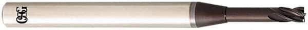 OSG - 4mm, 6mm LOC, 6mm Shank Diam, 70mm OAL, 4 Flute, Solid Carbide Square End Mill - Single End, TiAlN Finish, Spiral Flute, 30° Helix, Centercutting, Right Hand Cut, Right Hand Flute, Series HP411 - Eagle Tool & Supply