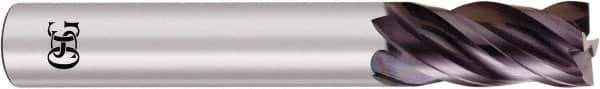 OSG - 5/8", 1-1/4" LOC, 5/8" Shank Diam, 3-1/2" OAL, 4 Flute, Solid Carbide Square End Mill - Single End, EXO Finish, Spiral Flute, Centercutting, Right Hand Cut, Right Hand Flute, Series 2050 - Eagle Tool & Supply