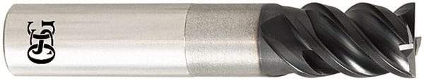 OSG - 8mm, 12mm LOC, 8mm Shank Diam, 75mm OAL, 4 Flute, Solid Carbide Square End Mill - Single End, TiAlN Finish, Spiral Flute, 50° Helix, Centercutting, Right Hand Cut, Right Hand Flute, Series HP453 - Eagle Tool & Supply
