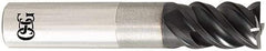 OSG - 12mm, 18mm LOC, 12mm Shank Diam, 102mm OAL, 4 Flute, Solid Carbide Square End Mill - Single End, TiAlN Finish, Spiral Flute, 50° Helix, Centercutting, Right Hand Cut, Right Hand Flute, Series HP453 - Eagle Tool & Supply