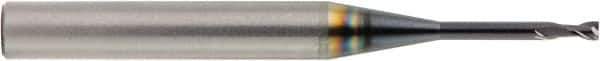 OSG - 2mm, 3mm LOC, 6mm Shank Diam, 60mm OAL, 2 Flute, Solid Carbide Square End Mill - Single End, TiAlN Finish, Spiral Flute, 30° Helix, Centercutting, Right Hand Cut, Right Hand Flute, Series HP450 - Eagle Tool & Supply