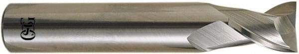 OSG - 7mm, 16mm LOC, 8mm Shank Diam, 60mm OAL, 2 Flute, Solid Carbide Square End Mill - Single End, Uncoated, Spiral Flute, 30° Helix, Right Hand Cut, Right Hand Flute, Series 8120 - Eagle Tool & Supply