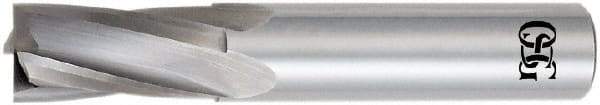 OSG - 5/8", 1-1/4" LOC, 5/8" Shank Diam, 3-1/2" OAL, 4 Flute, Solid Carbide Square End Mill - Single End, Uncoated, Spiral Flute, 15° Helix, Centercutting, Right Hand Cut, Right Hand Flute, Series 409 - Eagle Tool & Supply