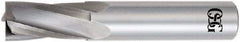 OSG - 5/64", 1/4" LOC, 1/8" Shank Diam, 1-1/2" OAL, 4 Flute, Solid Carbide Square End Mill - Single End, Uncoated, Spiral Flute, 15° Helix, Centercutting, Right Hand Cut, Right Hand Flute, Series 409 - Eagle Tool & Supply