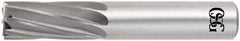OSG - 5/8", 1-1/4" LOC, 5/8" Shank Diam, 3-1/2" OAL, 10 Flute, Solid Carbide Square End Mill - Single End, Uncoated, Spiral Flute, 15° Helix, Centercutting, Right Hand Cut, Right Hand Flute, Series 408 - Eagle Tool & Supply