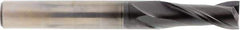 OSG - 3/8", 7/8" LOC, 3/8" Shank Diam, 2-1/2" OAL, 2 Flute, Solid Carbide Square End Mill - Single End, Diamond Finish, Spiral Flute, 30° Helix, Right Hand Cut, Right Hand Flute, Series 7020 - Eagle Tool & Supply
