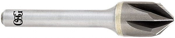 OSG - 3/8" Head Diam, 1/4" Shank Diam, Multi Flute 60° Solid Carbide Countersink - Eagle Tool & Supply