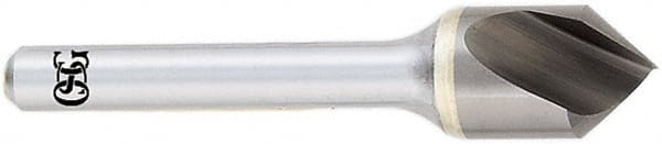 OSG - 1/4" Head Diam, 1/4" Shank Diam, 1 Flute 60° Solid Carbide Countersink - Eagle Tool & Supply