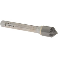 OSG - 3/8" Head Diam, 1/4" Shank Diam, 20 Flute 82° Solid Carbide Countersink - Eagle Tool & Supply
