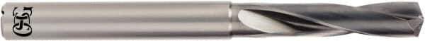 OSG - 6.96mm 140° Spiral Flute Solid Carbide Screw Machine Drill Bit - WXS Finish, Right Hand Cut, 35mm Flute Length, 83mm OAL, Standard Point, Straight Shank, Through Coolant - Eagle Tool & Supply