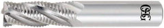 OSG - 8mm Diam, 21mm LOC, 4 Flute Solid Carbide Roughing Square End Mill - Uncoated, 64mm OAL, 8mm Shank Diam, Single End, Centercutting, 30° Helix - Eagle Tool & Supply
