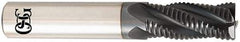 OSG - 6mm Diam, 19mm LOC, 4 Flute Solid Carbide Roughing Square End Mill - TiAlN Finish, 64mm OAL, 6mm Shank Diam, Single End, Centercutting, 30° Helix - Eagle Tool & Supply