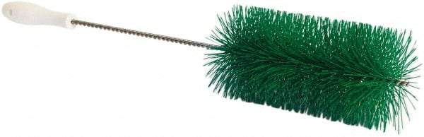 PRO-SOURCE - 1" Bristle Length, Plastic Food Service Brush - 6-1/2" Long x 2" Wide Head, 21" OAL, Green, Wire Block - Eagle Tool & Supply