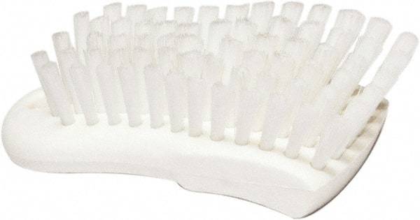 PRO-SOURCE - 1-1/16" Bristle Length, Polypropylene Food Service Brush - 6" Long x 2.63" Wide Head, White, Foam Block - Eagle Tool & Supply